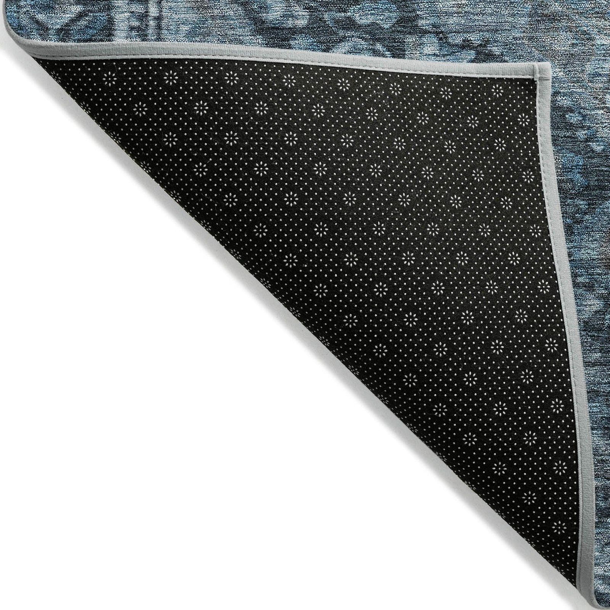 Kaelanor Navy Washable Indoor-Outdoor Rug