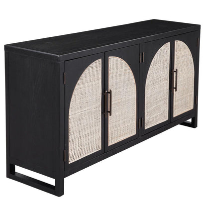 65" Two Tone White and Black Small Wood Sideboard for Dining Room Sideboards Sideboards and Thangs By Bassett Mirror