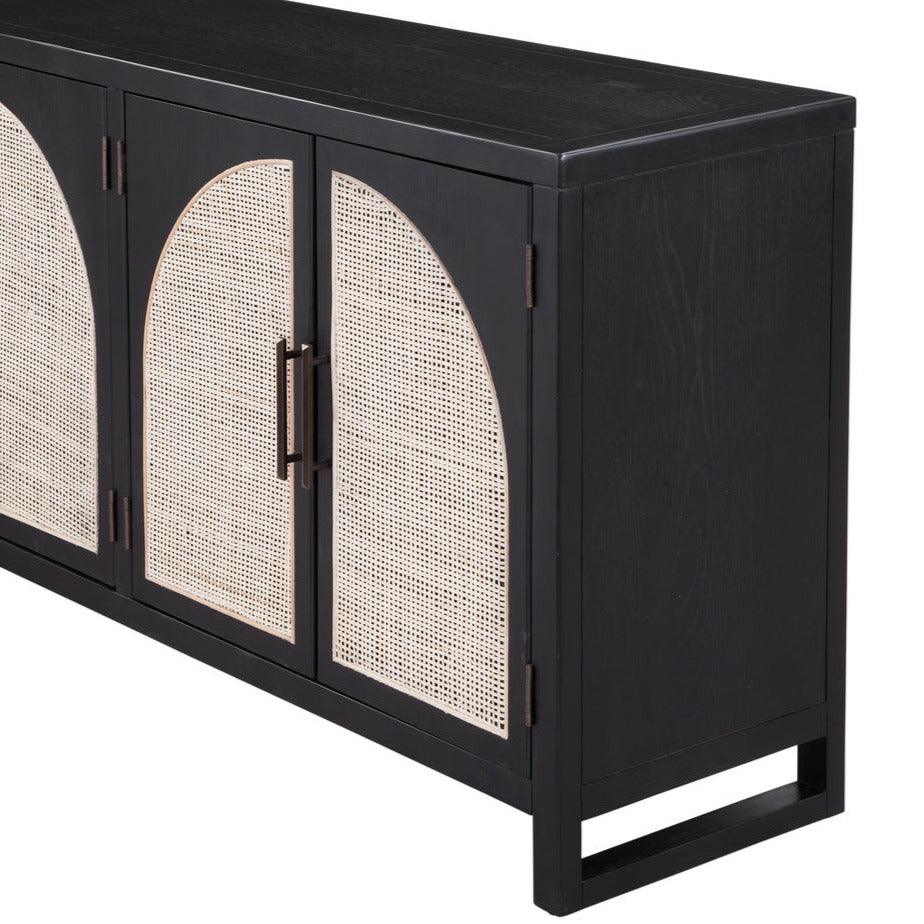 65" Two Tone White and Black Small Wood Sideboard for Dining Room Sideboards Sideboards and Thangs By Bassett Mirror