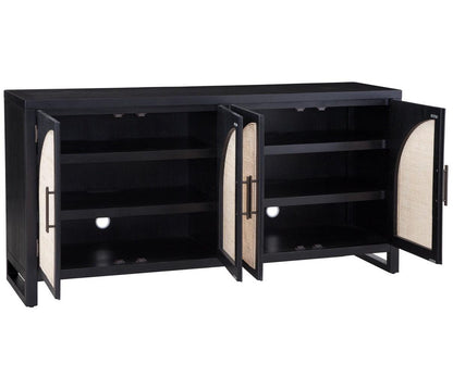 65" Two Tone White and Black Small Wood Sideboard for Dining Room Sideboards Sideboards and Thangs By Bassett Mirror