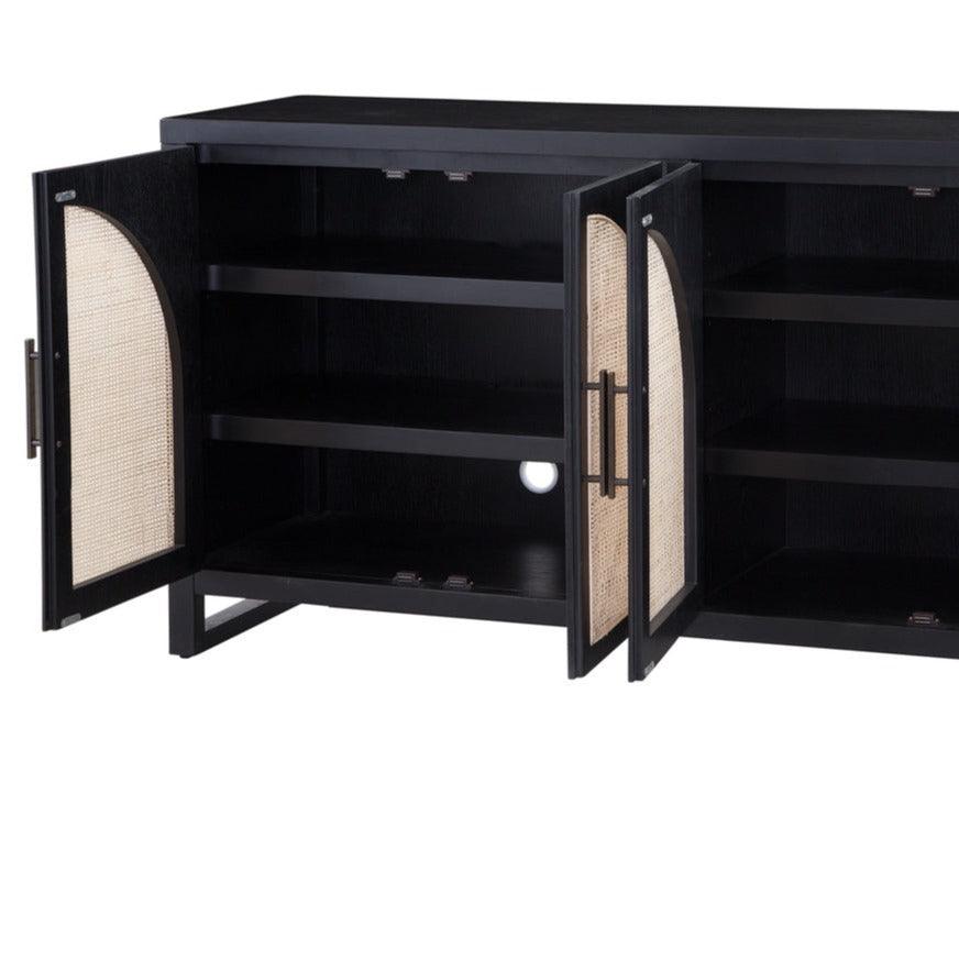 65" Two Tone White and Black Small Wood Sideboard for Dining Room Sideboards Sideboards and Thangs By Bassett Mirror