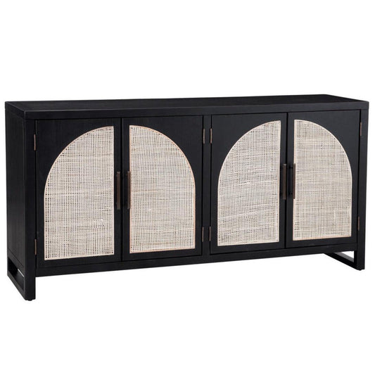 65" Two Tone White and Black Small Wood Sideboard for Dining Room Sideboards Sideboards and Thangs By Bassett Mirror