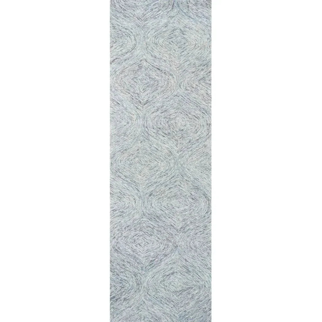 Cheu Wool Blue Hallway Kitchen Runner Rug