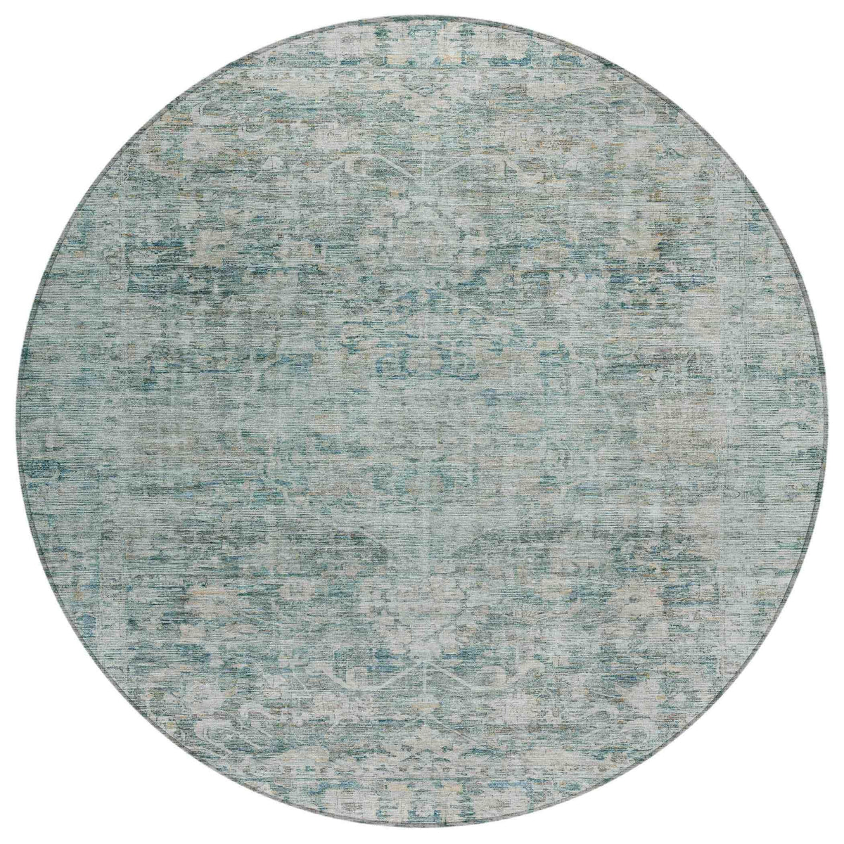 Iriira Teal Washable Indoor-Outdoor Rug