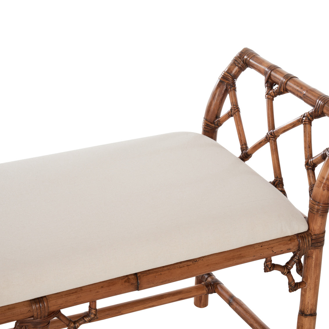 Chelsea House Chippendale Bamboo Regency Rattan Bedroom Bench