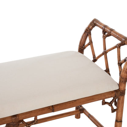 Chelsea House Chippendale Bamboo Regency Rattan Bedroom Bench