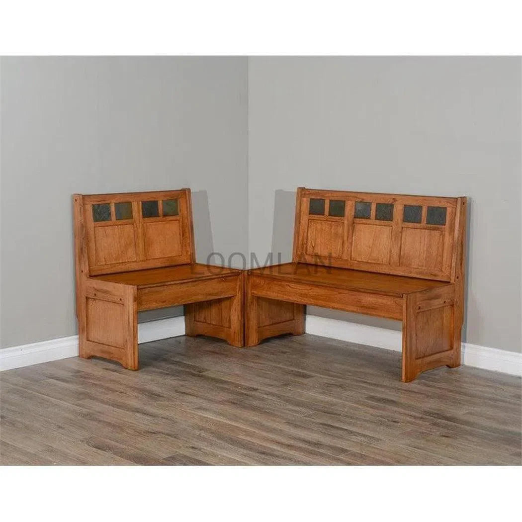 66" Light Brown Wood Breakfast Nook Set With Storage Bench Dining Table Sets Sideboards and Things By Sunny D