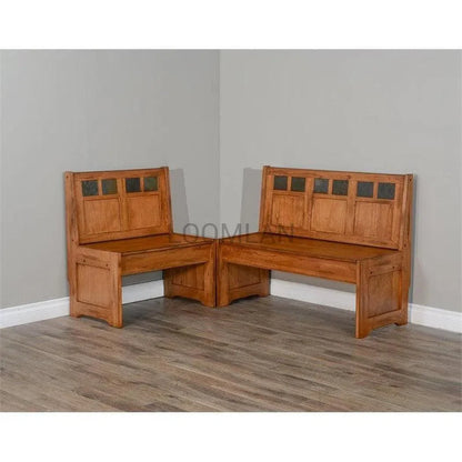 66" Light Brown Wood Breakfast Nook Set With Storage Bench Dining Table Sets Sideboards and Things By Sunny D