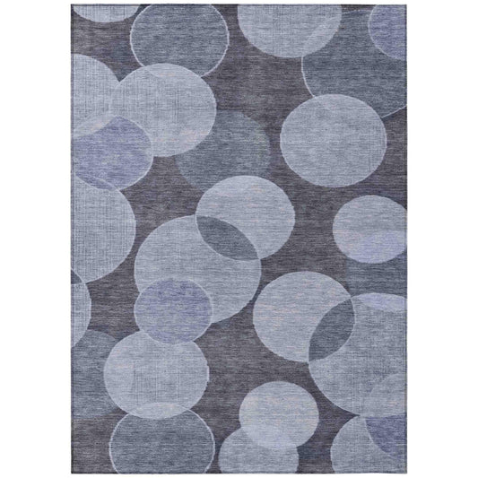 Jaelanor Blue Washable Indoor-Outdoor Rug