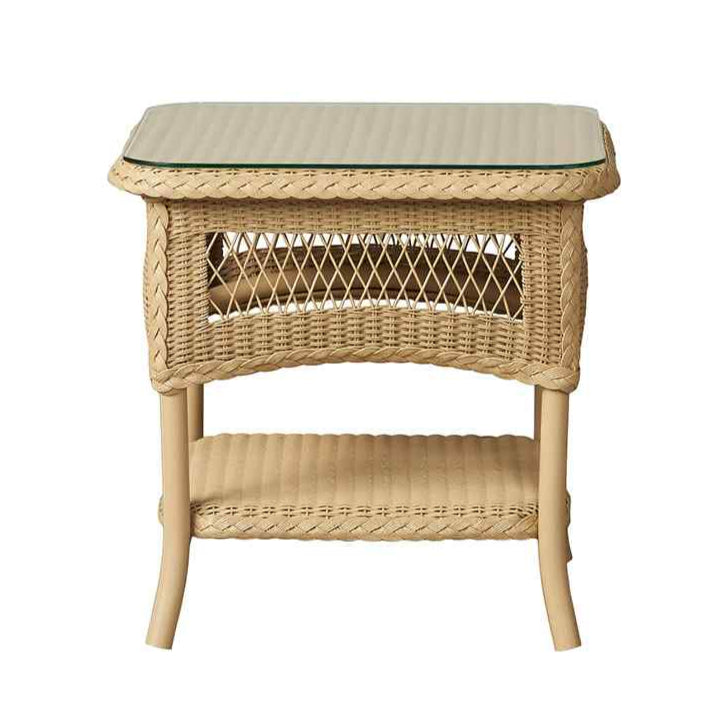 Loom Wicker Square Outdoor End Table
