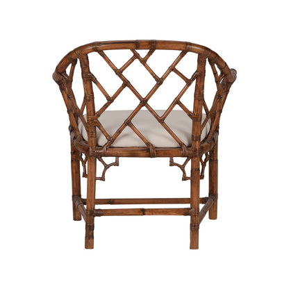Chippendale Bamboo Rattan Arm Chair