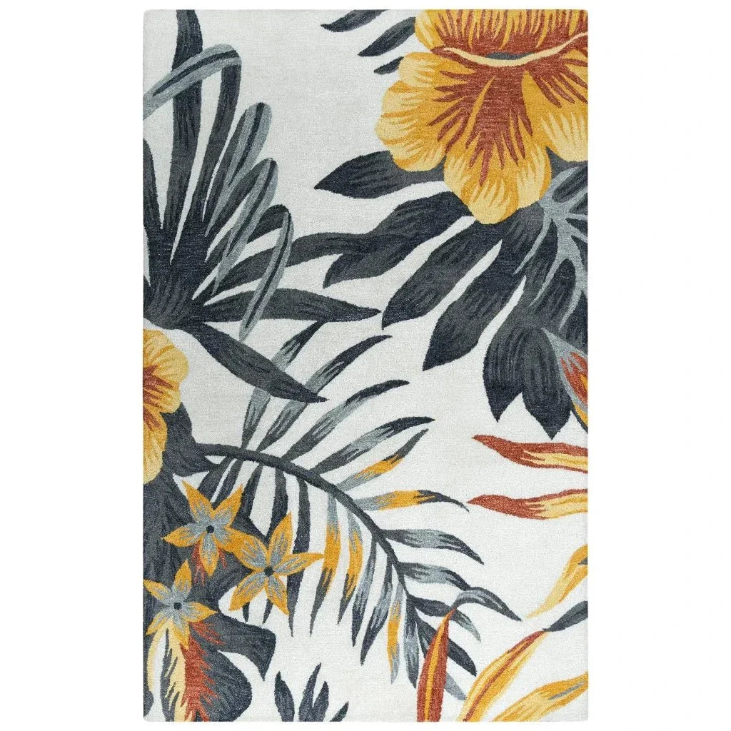 Club Floral Ivory Area Rugs For Living Room