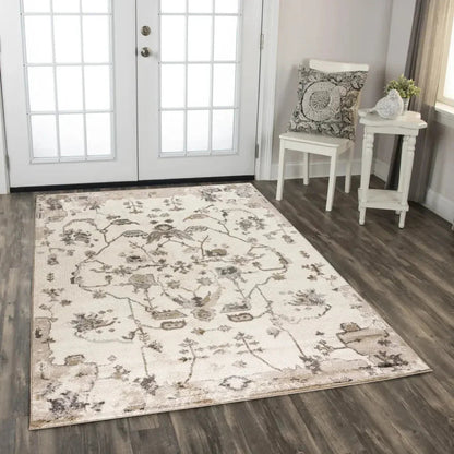 Cony Floral Beige Kitchen Hallway Runner Rug -- beige