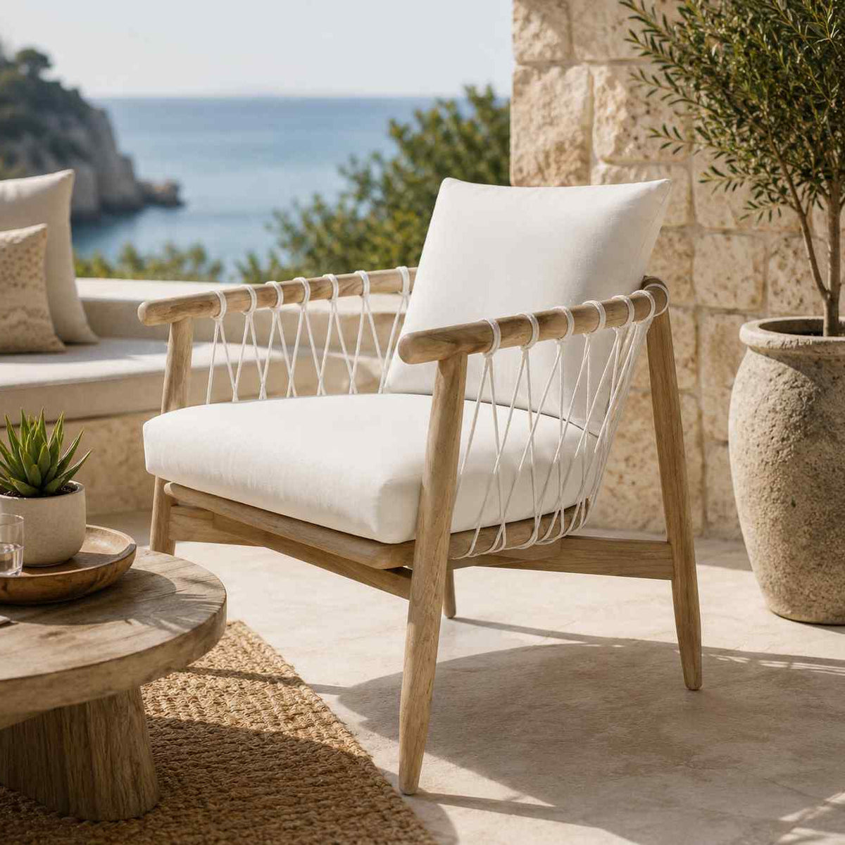 Strand Wood Framed Occasional Chair - view 3