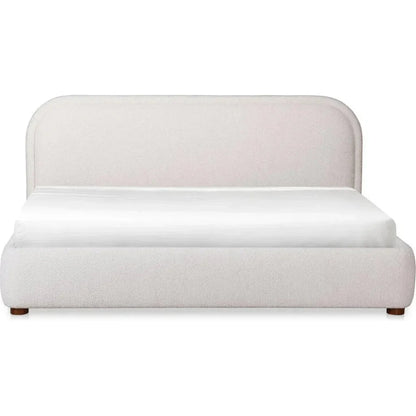 Colin Ivory Off White Velvet Bed Frame -- view 10