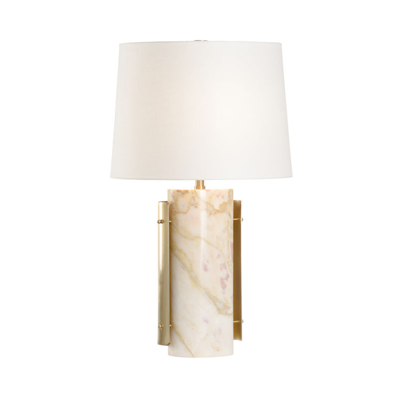 Wildwood Matera Marble Accent Linen Shade Table Lamp