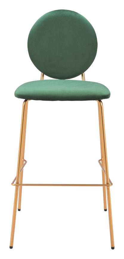 Odessa Green and Gold Barstool (Set of 2)