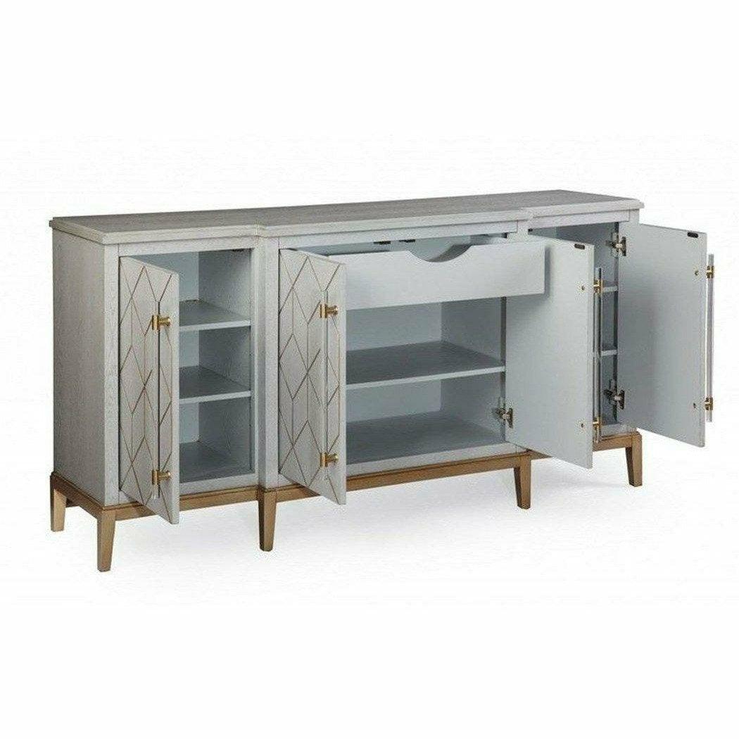 68" Perrine Grey And Gold Wooden Sideboard for Dining Room Sideboards Sideboards and Thangs By Bassett Mirror