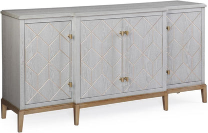 68" Perrine Grey And Gold Wooden Sideboard for Dining Room Sideboards Sideboards and Thangs By Bassett Mirror