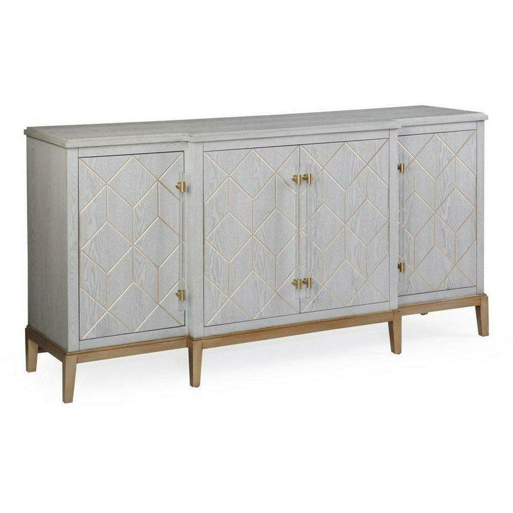 68" Perrine Grey And Gold Wooden Sideboard for Dining Room Sideboards Sideboards and Thangs By Bassett Mirror