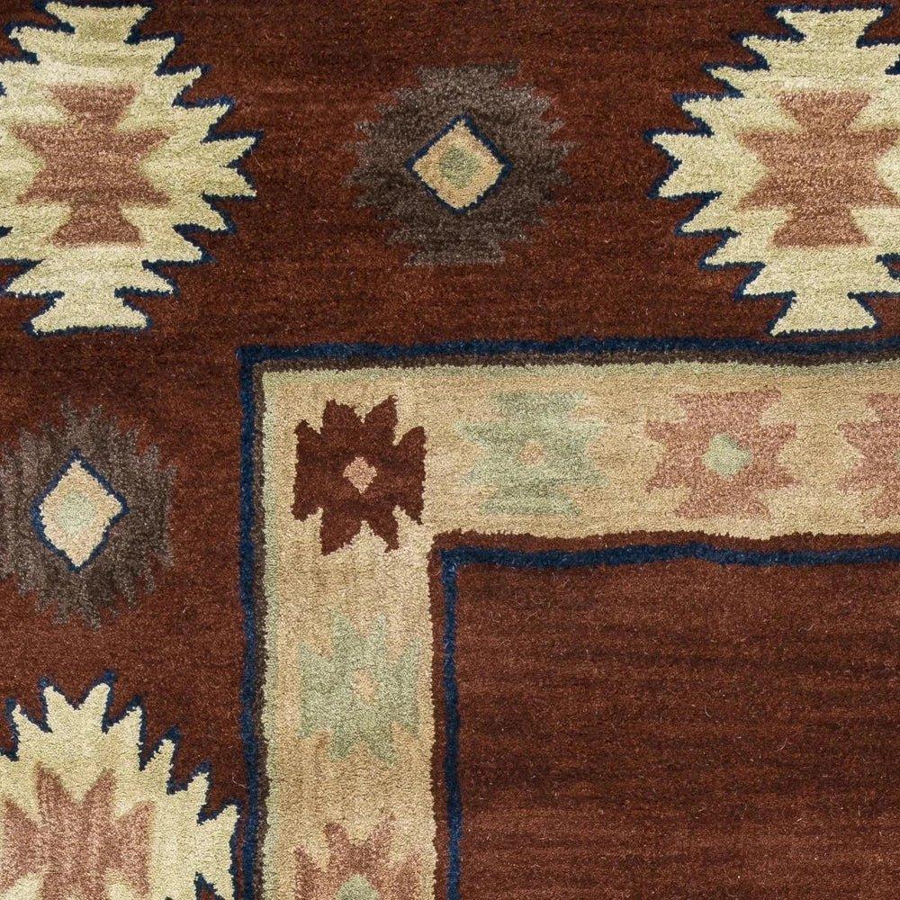 Dega Burgundy Round Area Rugs For Dining Room - LOOMLAN - LOOMLAN - Area Rugs