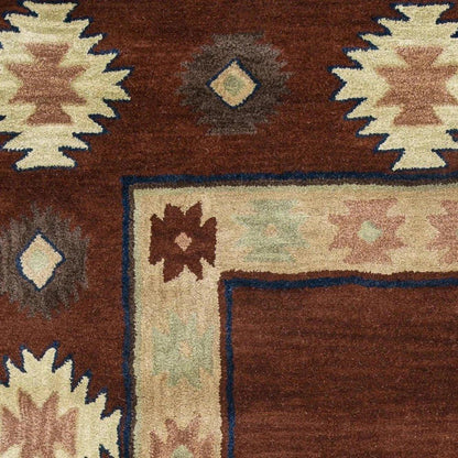 Dega Burgundy Round Area Rugs For Dining Room - LOOMLAN - LOOMLAN - Area Rugs