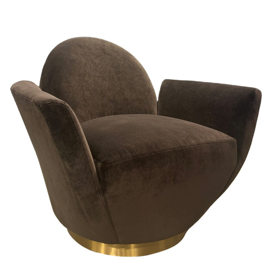Wildwood Alba Velvet Swivel Club Chair