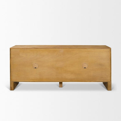 Notts 70"W Brown Solid Wood 4-Door Closed Sideboard -- Brown