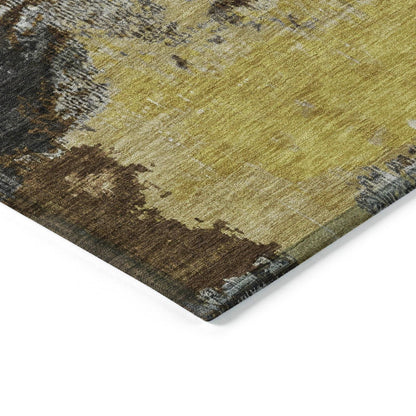Iriara Brown Washable Indoor-Outdoor Rug