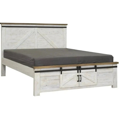 Provence White Wood Platform Bed Storage -- view 17
