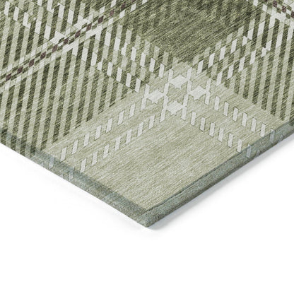 Spiral Whispers Aloe Washable Indoor-Outdoor Rug