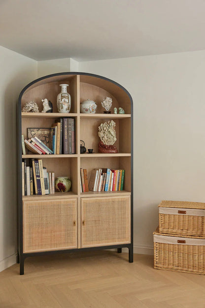 Pietro Two-Tone Rattan Bookcase - view 14