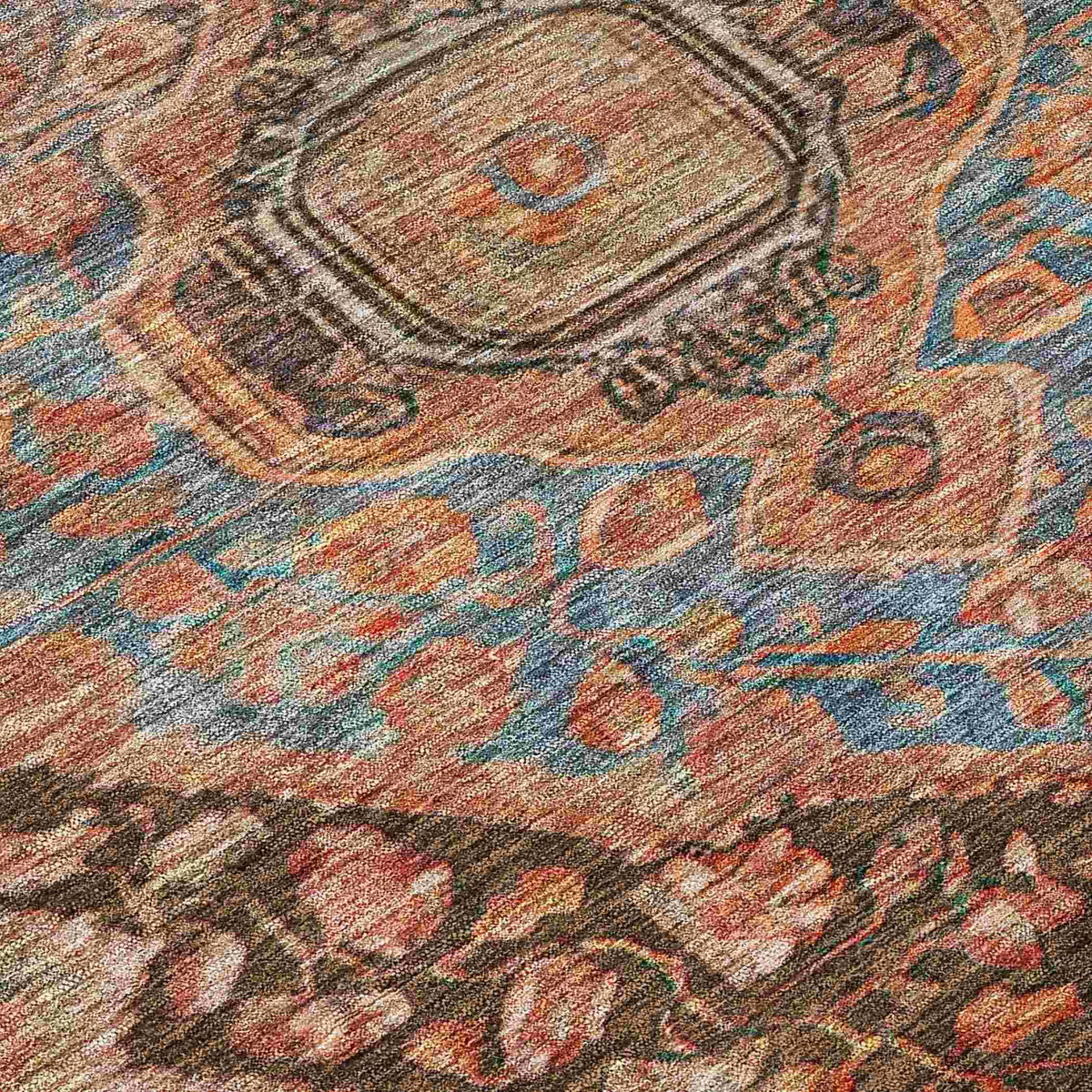 Kaelanor Chocolate Washable Indoor-Outdoor Rug