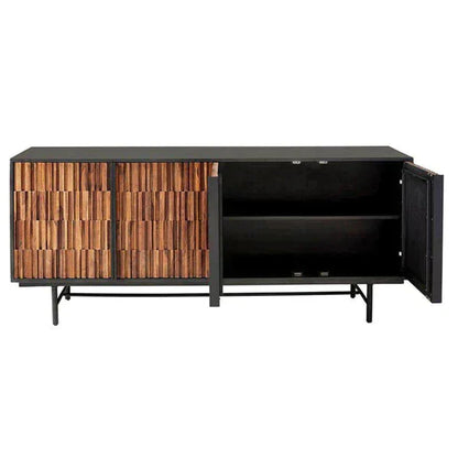 68.5 Inch Sideboard Mid Century Modern Black Sideboards LOOMLAN By Moe's Home