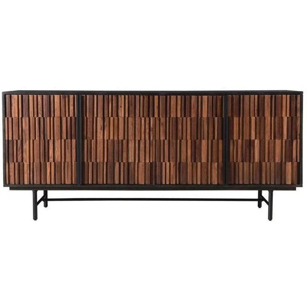 68.5 Inch Sideboard Mid Century Modern Black Sideboards LOOMLAN By Moe's Home