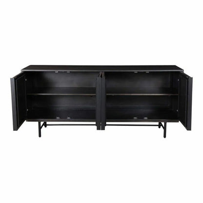 68.5 Inch Sideboard Mid Century Modern Black Sideboards LOOMLAN By Moe's Home