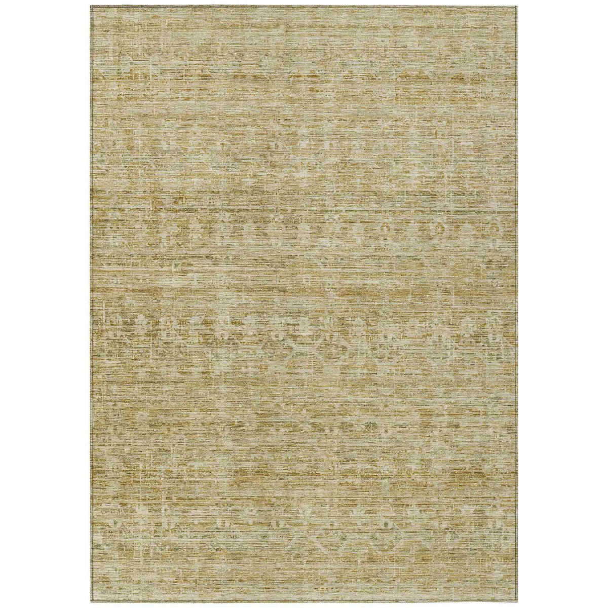 Irion Gold Washable Indoor-Outdoor Rug