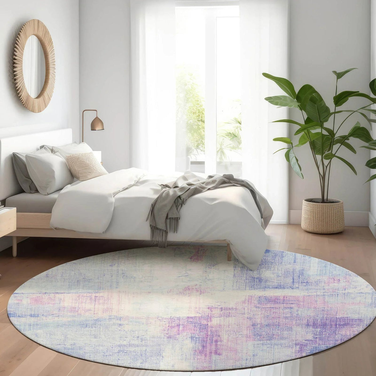 Jaelor Blue Washable Indoor-Outdoor Rug