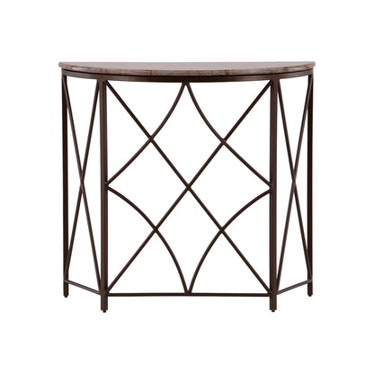 Furniture Classics Madaline Iron Base Semi-Circle Console Table