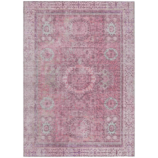 Irias Pink Washable Indoor-Outdoor Rug
