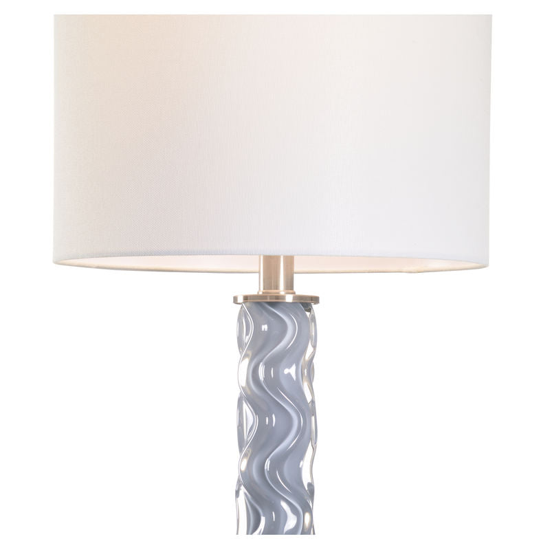 Chelsea House Emily Grey Marble Three-Dimensional Pattern Table Lamp