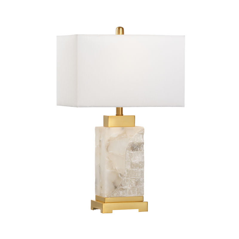 Chelsea House Park Place Natural White Alabaster Table Lamp