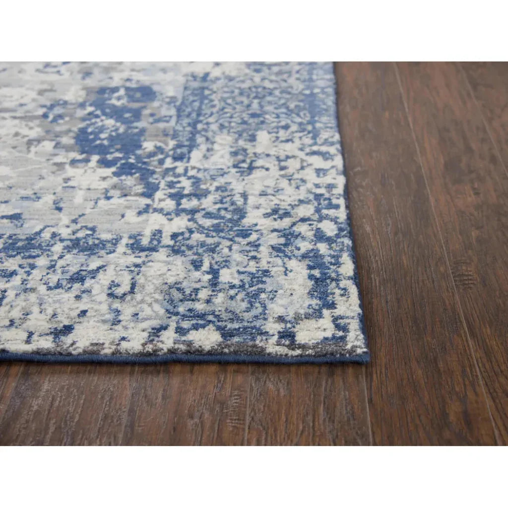 Cron Floral Blue Large Area Rugs For Living Room -- blue