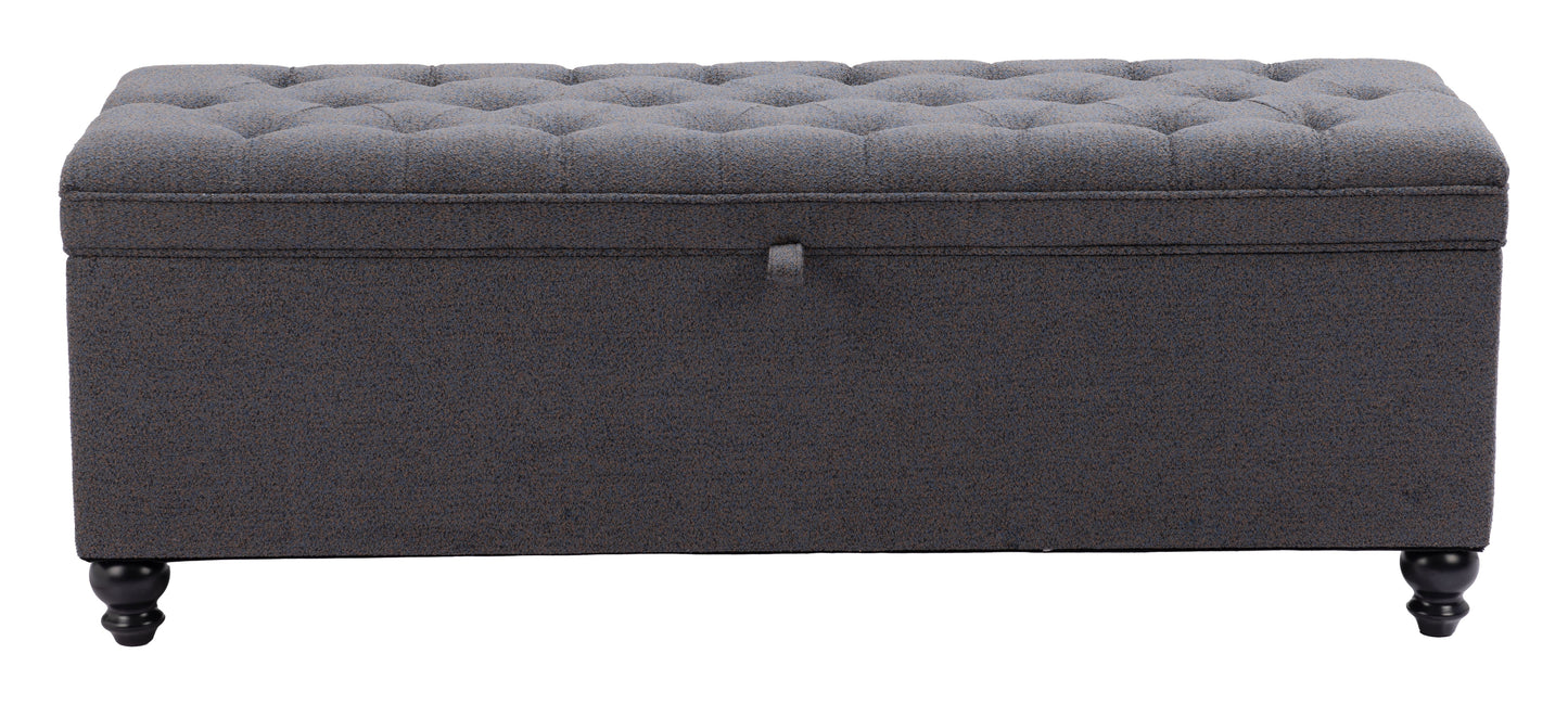 Halifax Gravel Gray Storage Bench