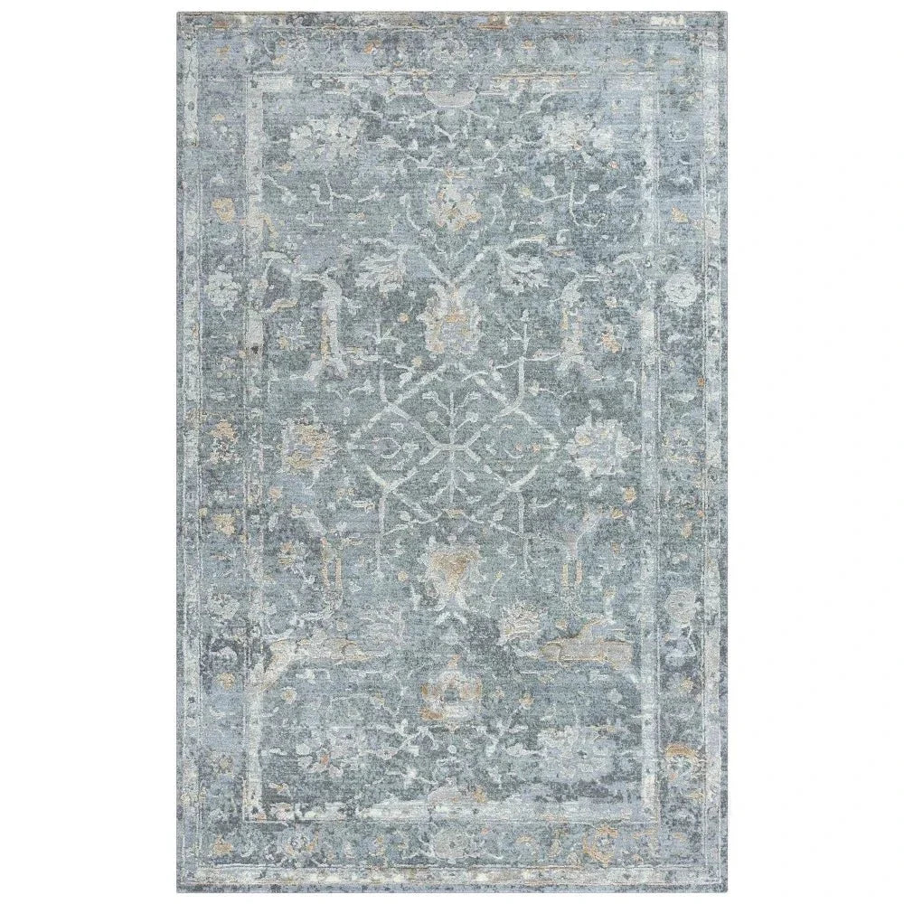 Bega Border Gray Large Area Rugs For Living Room