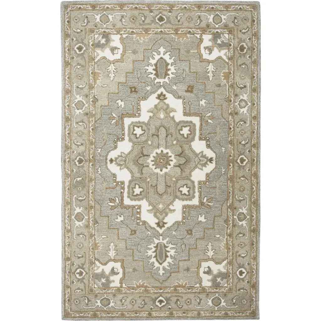 Cira Oriental Medallion Gray Large Area Rugs