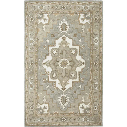 Cira Oriental Medallion Gray Large Area Rugs