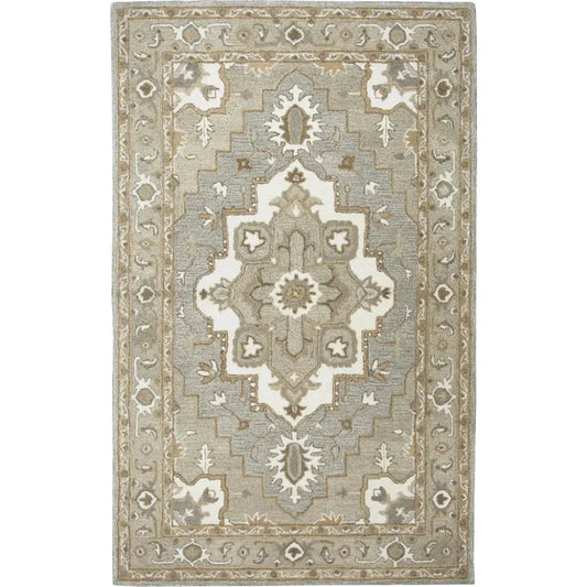 Cira Oriental Medallion Gray Large Area Rugs