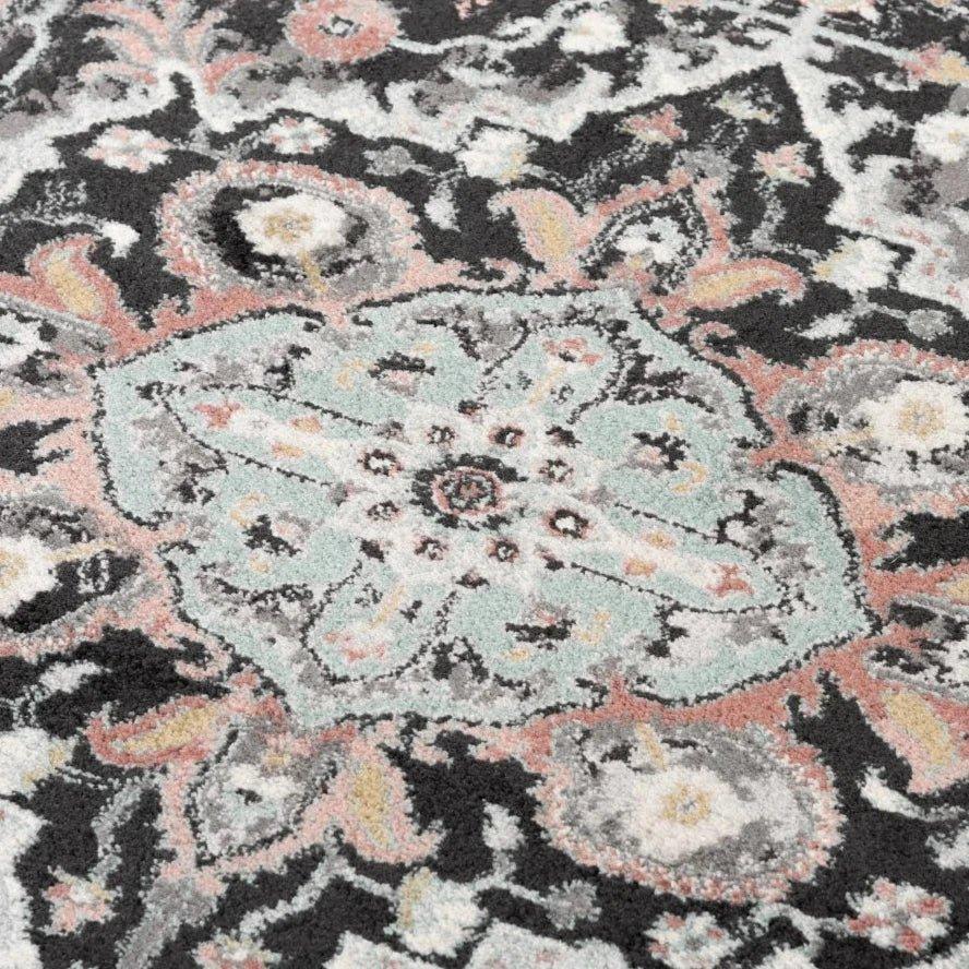 Cibo Medallion Gray Kitchen Hallway Runner Rug - LOOMLAN - LOOMLAN - Area Rugs