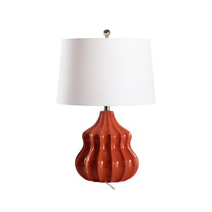 Wildwood Oliver Fluted Red Ceramic Table Lamp